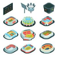 Isometric Arena Stadiums Set vector