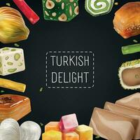 Turkish Delight Realistic Background vector