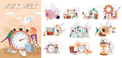 Work Week Composition Set vector