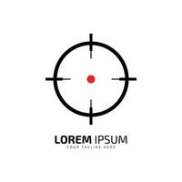 Accurate Crosshair Focus Target Vector Illustration for On Point Precision icon logo vector illustration silhouette isolated design