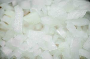 Fresh chopped onion. photo