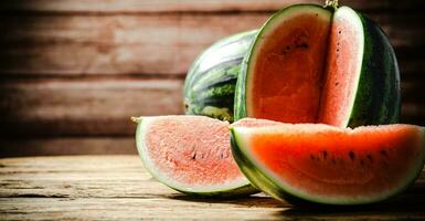 Sliced fresh watermelon . photo