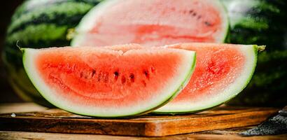 Sliced fresh watermelon . photo
