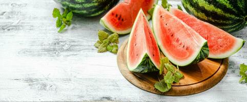 Sliced fresh watermelon. photo