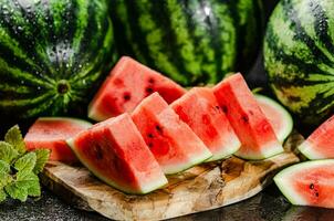 Sliced fresh watermelon. photo