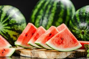 Sliced fresh watermelon. photo