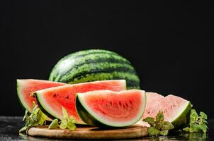 Sliced fresh watermelon. photo