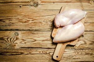 Fresh chicken fillet . photo