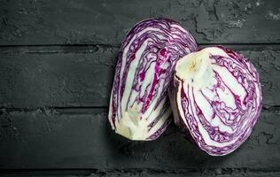 Fresh cut cabbage. photo