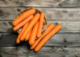 Carrots in the basket. photo