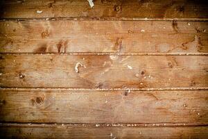 Wooden table with sawdust. Macro background. photo