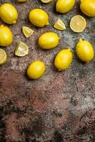 Fresh juicy lemons. photo
