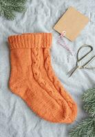 Wool knitted socks photo