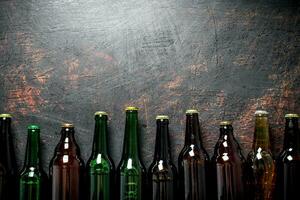 Closed beer bottles. photo