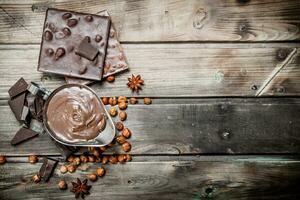 chocolate pegar con nueces. foto