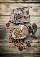 chocolate pegar con nueces. foto