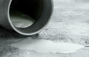 Milk in can. photo