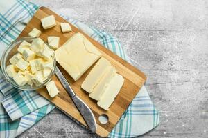 Butter with a napkin. photo