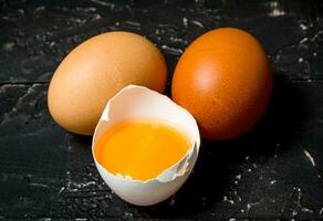 Fresh chicken eggs. photo