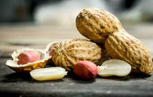 Peanuts with shells . photo