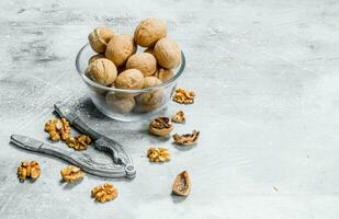 Shelled walnuts with a Nutcracker . . photo