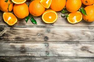 Fresh juicy oranges. photo