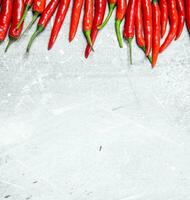 Fresh red hot pepper. photo