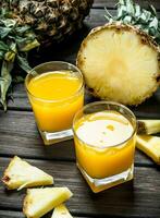 Pineapple juice in a glass. photo
