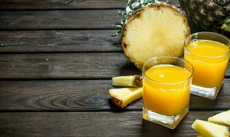 Pineapple juice in a glass. photo