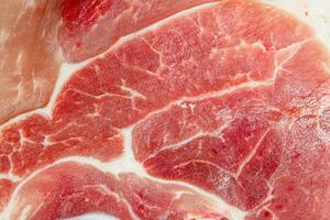 Texture of raw pork meat. photo