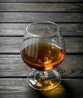 Cognac in a glass. photo