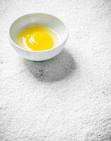 Egg in a bowl. photo