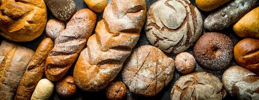 Different types of bread. photo