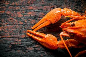 One fragrant boiled crayfish. photo