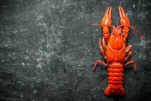 Delicious boiled crayfish. photo
