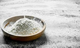 Flour in plate. photo