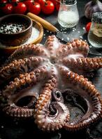 Fresco pulpo con especias foto