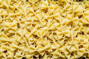 Farfalle pasta dry. photo