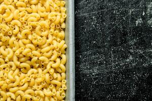 Dry pasta. Texture pasta. photo