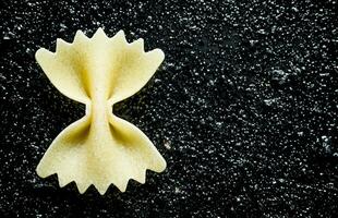 Dry Farfalle pasta. photo