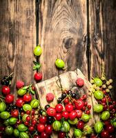 Forest berries on the Board. photo