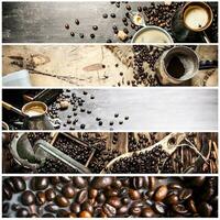 Food collage of coffee . photo