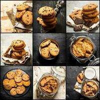 Food collage of cookies. photo