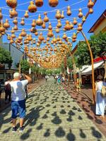 urban landscape in Turkish Alanya in the old city with interesting lighting photo