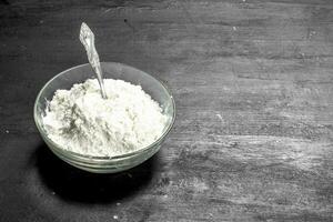 Flour in a bowl. photo