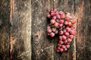 bunch of red grapes. photo