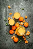 The fresh juice of tangerines. photo