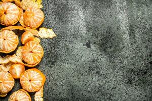 Fresh ripe tangerines. photo