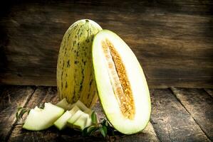 Ripe fresh melon. photo