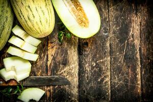 Ripe fresh melon. photo